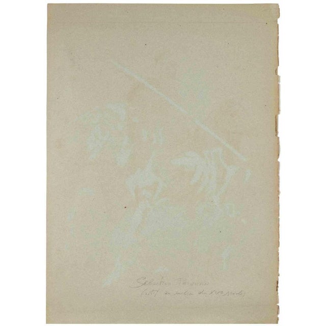 Watercolor and ink on paper, hand signed upper right and dated 29 December 1856. A striking composition depicting an...