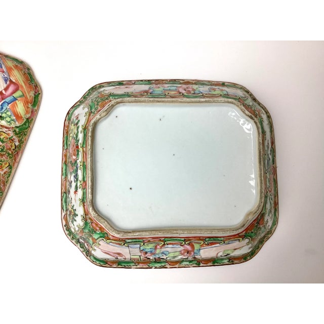 19th Century Chinese Famille Rose Medallion Covered Serving Dish For Sale - Image 10 of 12