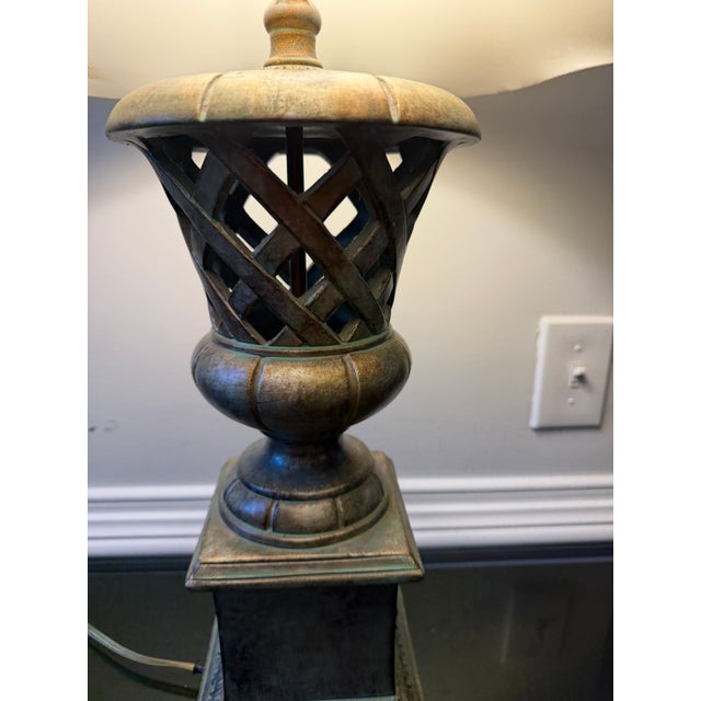 High End Classic Traditional Open-Lattice Table Lamp by the Bradburn Gallery. For Sale - Image 9 of 9