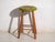 Vintage Wooden Stool with Round Seat, Central Europe, 1950 For Sale - Image 5 of 6
