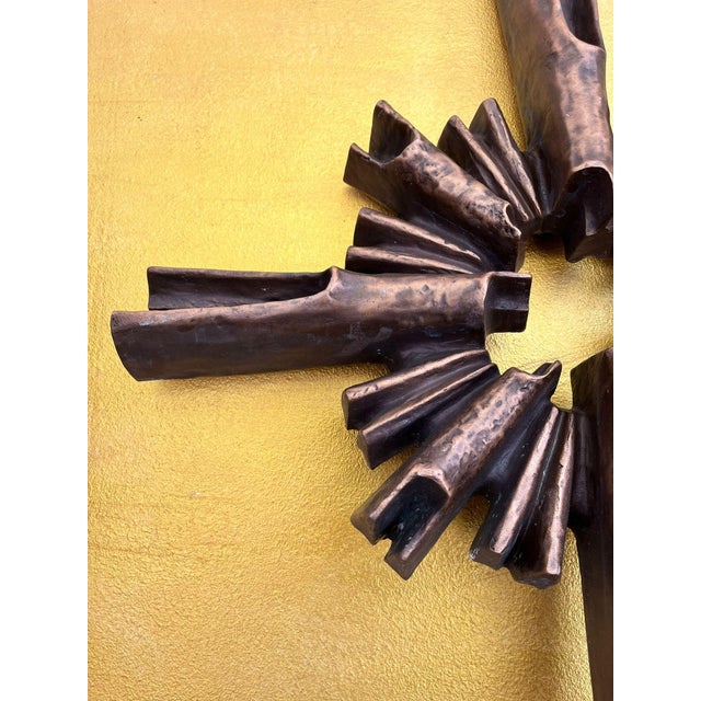 Wolfgang Haaf, Monumental Brutalist Bronze Cross / Wall Sculpture Attributed to Walter Haaf Germany, 1960s, 1960s, Bronze For Sale - Image 17 of 18