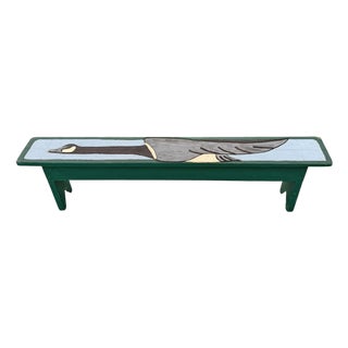 Hand-Carved Canada Goose Bench For Sale