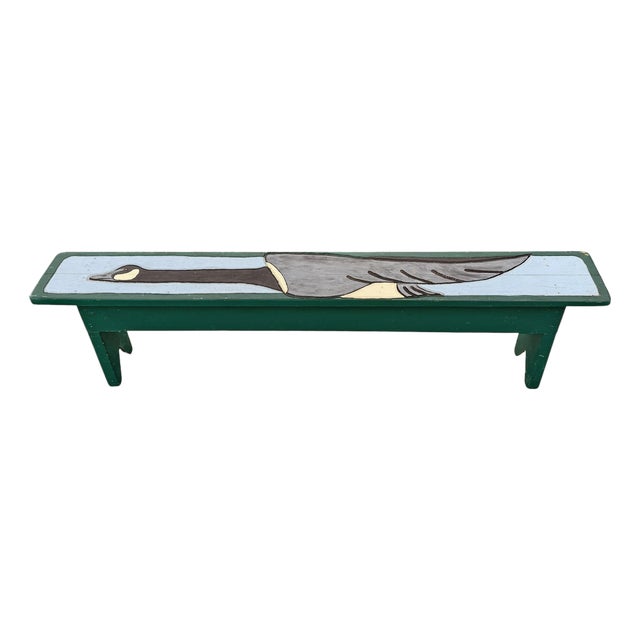 Hand-Carved Canada Goose Bench For Sale