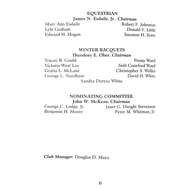 White Myopia Hunt Club Members 2001 Annual Booklet For Sale - Image 8 of 9