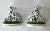 Pair of 19th Century Staffordshire, English dogs. Each depicts a large Mother dog with a pup. Each sit on a green base...