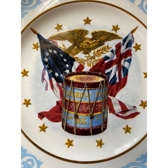 Vintage 1974 Avon Freedom Collector's Plate - Flag, Eagle & Drum" Wedgwood Edt For Sale - Image 4 of 8