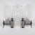 Silver Glass and Chrome Metal Wall Lamps, 1960s, Set of 2 For Sale - Image 8 of 8