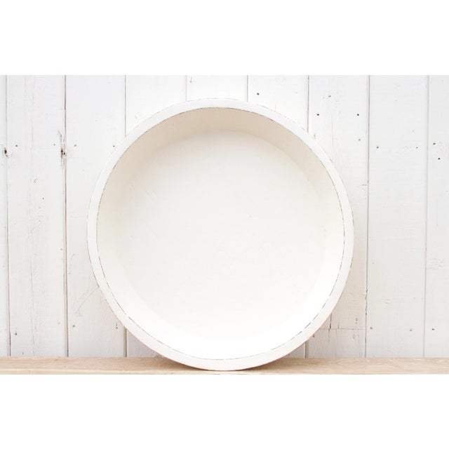 19th Century Grand Antique White Dough Bowl For Sale - Image 5 of 8