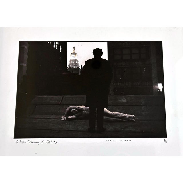 Framed Editioned Photograph A Man Dreaming in the City by Duane Michals For Sale In Atlanta - Image 6 of 10