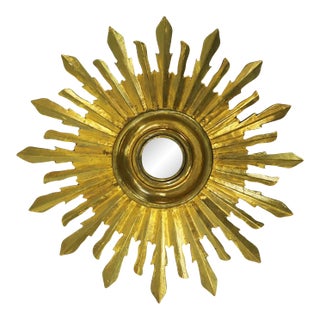 19th Century Gold Leaf Sunburst Mirror For Sale