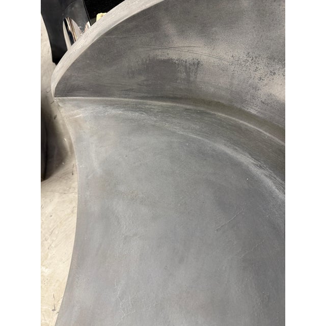 Attributed to Vladimir Kagan for Ralph Pucci Ltd Edition Grey Foundry Chairs and Ottoman For Sale - Image 12 of 15