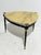 Triangular coffee table in iron, brass, and marble, made in Italy, 1950 Intact and in good condition.