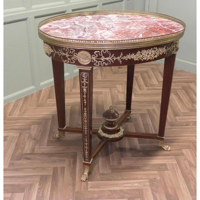 Empire French Oval Centre Table, 1900 For Sale - Image 6 of 8