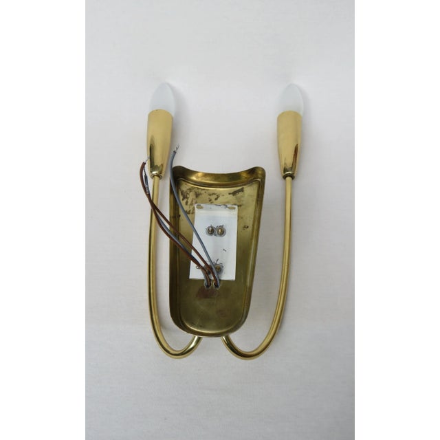 Italian Brass Wall Lights, 1950s, Set of 2 For Sale - Image 11 of 14