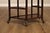 Wood Asian Style Demilune Marble Top Side Table With Tiered Shelves For Sale - Image 7 of 18