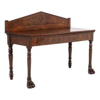 19th Century English Regency Mahogany Serving Table For Sale