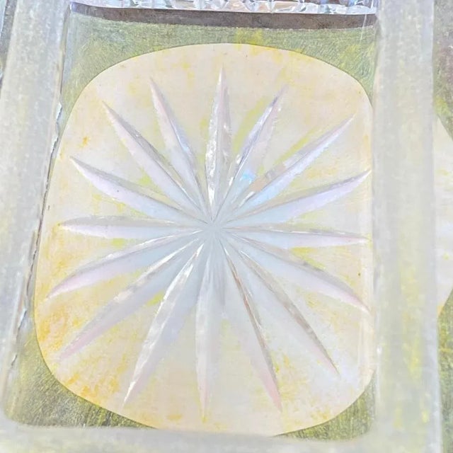 Gold Butter Dish in Beveled Glass, France, 1970s For Sale - Image 8 of 16