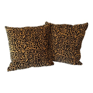 Leopard Print Pillows - Set of 2 For Sale