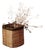 Large Italian Rattan and Brass Planter, 1970s For Sale