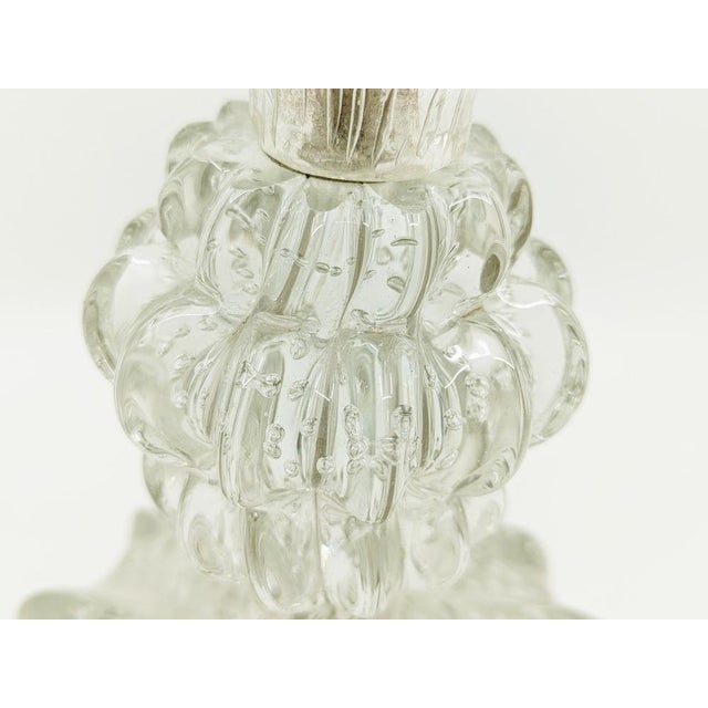 Murano Glass Clear Bulicante Lamp from Barovier and Toso, 1940s For Sale - Image 11 of 15