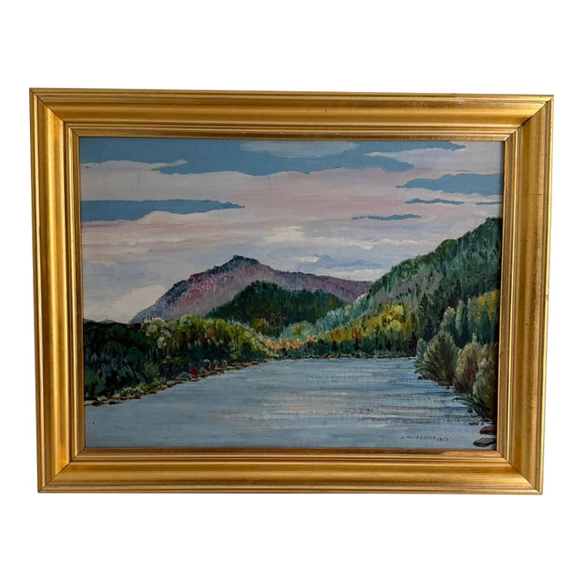Swedish Mid 20th Century Plein Air Landscape - Signed "J. Hovedskou For Sale