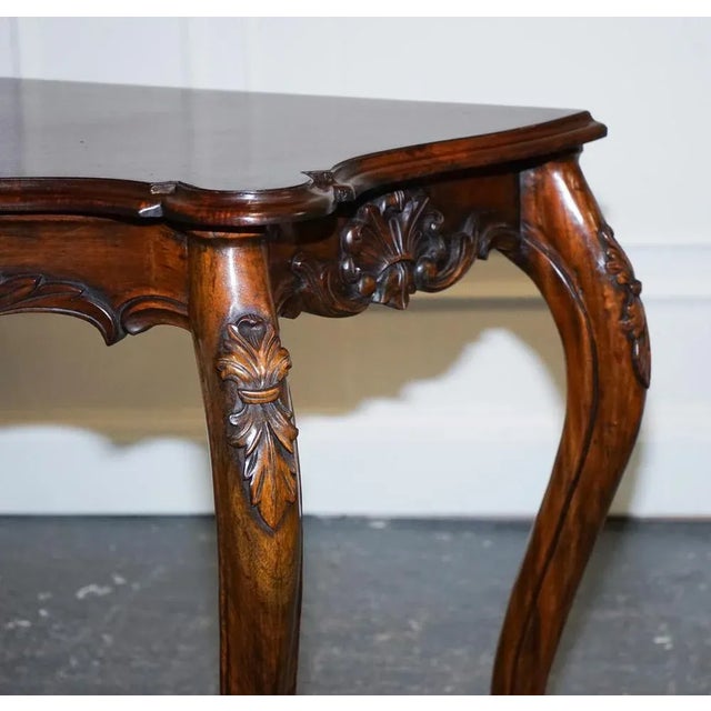 Wood French Carved Hallway Console Table with Cabriole Legs, Late 19th Century For Sale - Image 7 of 18