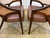 Dunbar Furniture Edward Wormley for Dunbar Y Back Captains Chairs - Mid Century Rosewood + Leather + Cane For Sale - Image 4 of 12