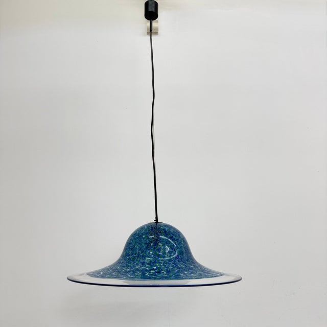 Neverrino Pendant Lamp in Blue Murano Glass by Gae Aulenti for Vistosi, Italy, 1970s For Sale - Image 18 of 18