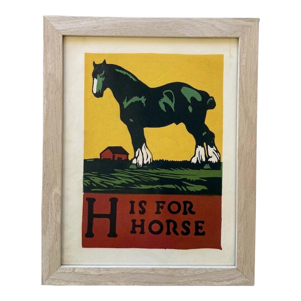 H Is for Horse - Cb Falls - Original Woodblock From Abc Book 1923 ...