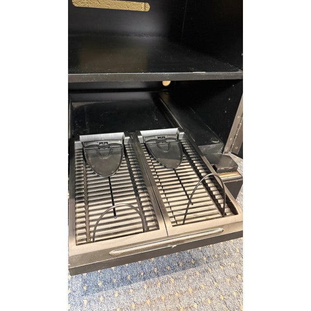 1990s Lillian August for Drexel Heritage Hollywood Regency Eglomisé & Parcel Gilt Credenza / Media Console For Sale - Image 10 of 11