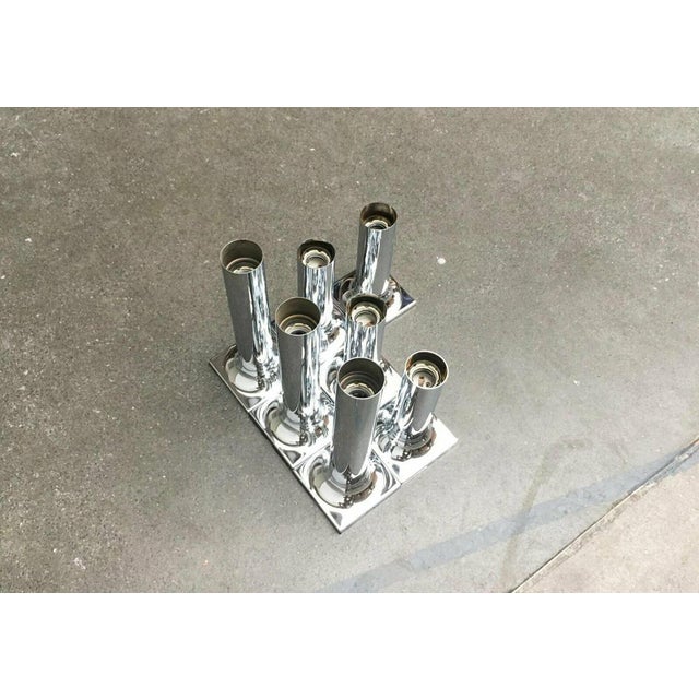 Mid-Century Space Age German Model A248 Chrome Ceiling or Wall Lamps by Rolf Krüger for Staff, 1960s, Set of 7 For Sale - Image 3 of 18