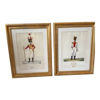 Pair of Framed Soldier Prints For Sale