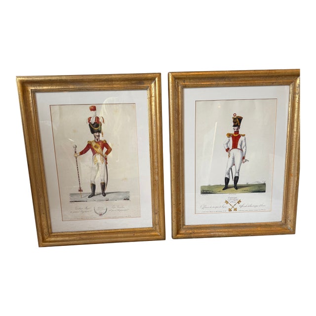 Pair of Framed Soldier Prints For Sale