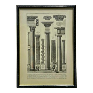 Vintage Regency Columns Engraving For Sale
