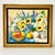 Impressionist Mid-Century Impressionist Boho Chic Sunflower Still Life Original Oil Painting by American Edith Weir For Sale - Image 3 of 12