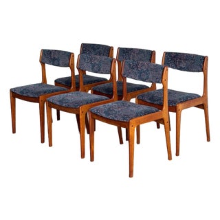 Teak Dining Chairs in Style of Erik Buch Mid Century Modern Seating Set of 6 Denmark 1960s For Sale