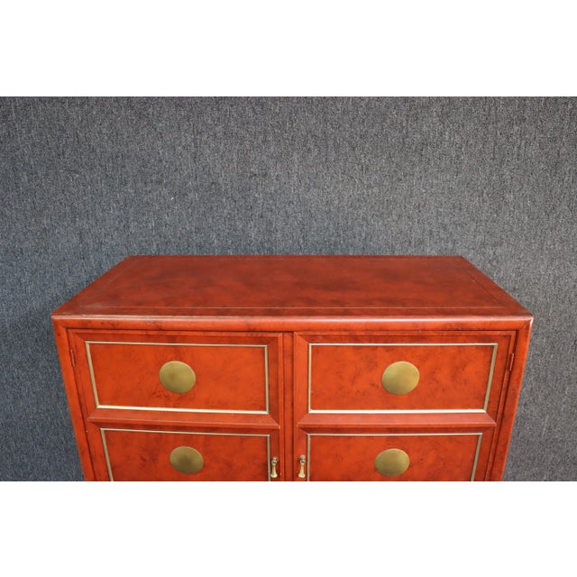 Late 20th Century Chinoiserie Linen Press For Sale - Image 5 of 12