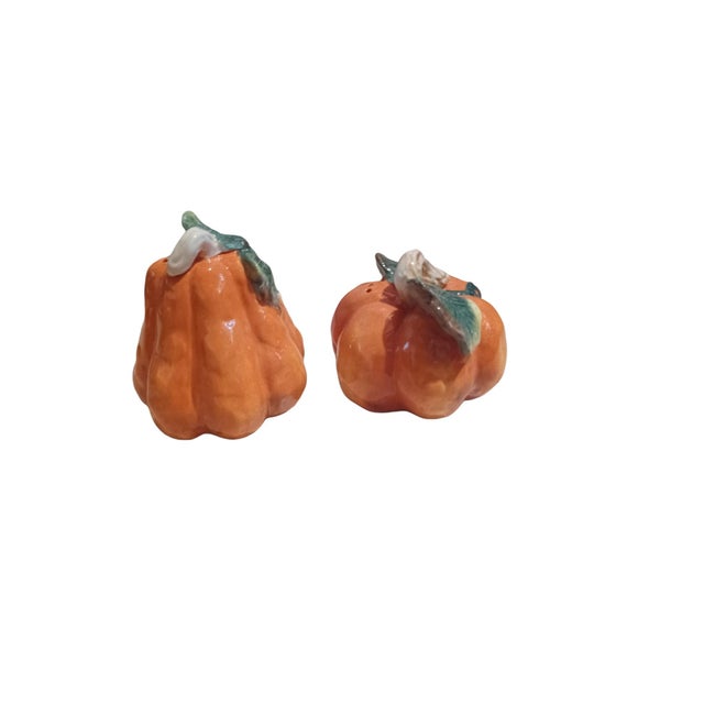 Early 21st Century Autumn Accents Pumpkin Salt and Pepper Shakers For Sale - Image 5 of 6