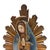 Mid-Century Mexican Our Lady of Guadalupe Carved Wood Devotional With Gilt Sunburst, 9" For Sale - Image 4 of 10
