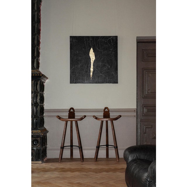 Agnes Bučimytė's original work Acrylic paint on canvas with 24 carat gold Dimensions: 90 cm x 90 cm