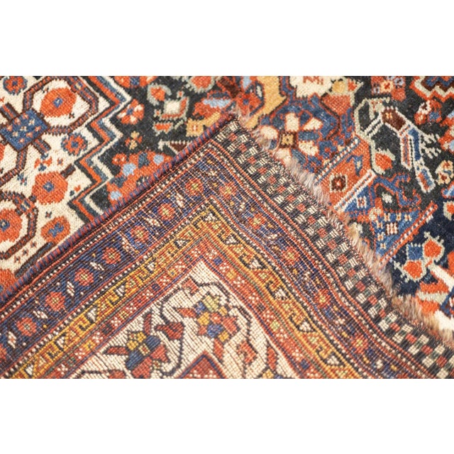 Late 18th Century Antique Persian Qashqai Rug 5'10'' x 8'2'' For Sale - Image 4 of 12