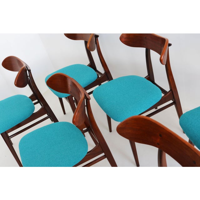Vintage Dining Chairs by Louis Van Teeffelen, 1950, Set of 6 For Sale - Image 11 of 13