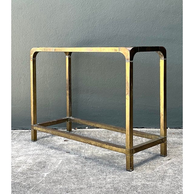 Vintage Brass Console Table After Mastercraft For Sale - Image 12 of 12
