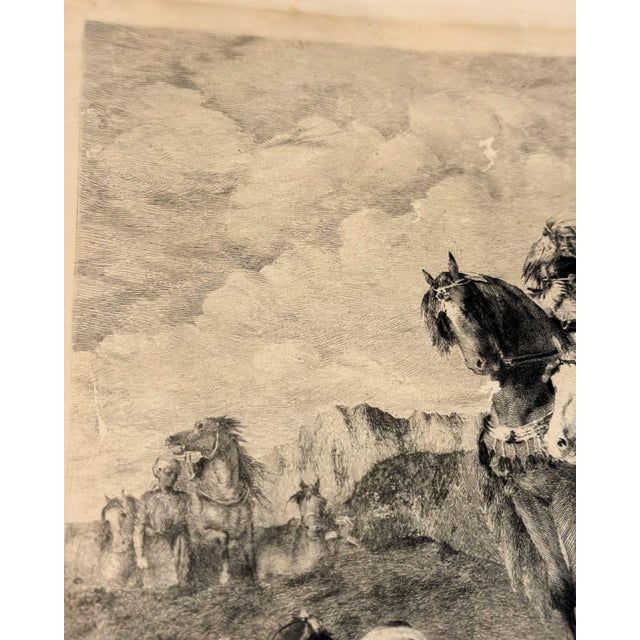Antique Etching by French Artist Louis Monziès After Eugene Fromentin - Orientalist Falconry Equestrian For Sale - Image 14 of 17