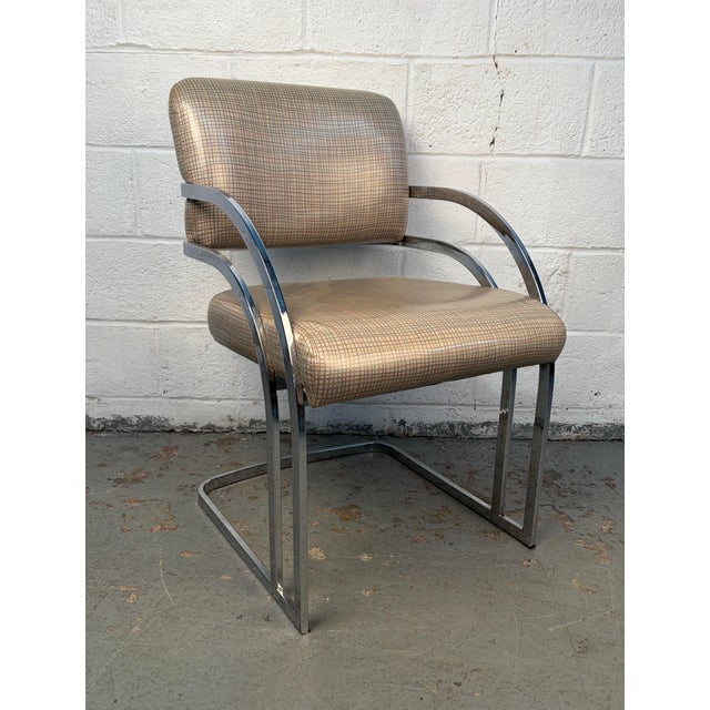 Metal Mid 20th Century Set of Four Upholstered Dining Chairs by Contemporary Shells Inc. For Sale - Image 7 of 15
