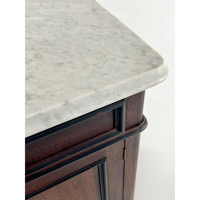 Antique Marble Top Wash Stand Commode For Sale - Image 9 of 11
