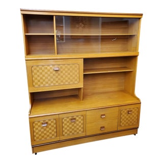 Mid Century Modern Stateroom Bookcase Wall Unit by Stonehill For Sale