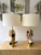 Contemporary Brass Murano Glass Flame Lamps, Italy - a Pair EU Wired For Sale - Image 11 of 13