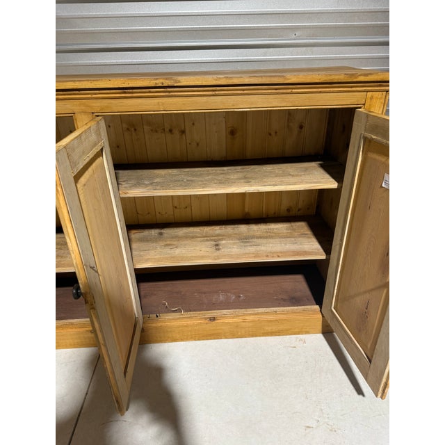 Antique Pine Three Door Cupboard / Cabinet From England For Sale - Image 17 of 18