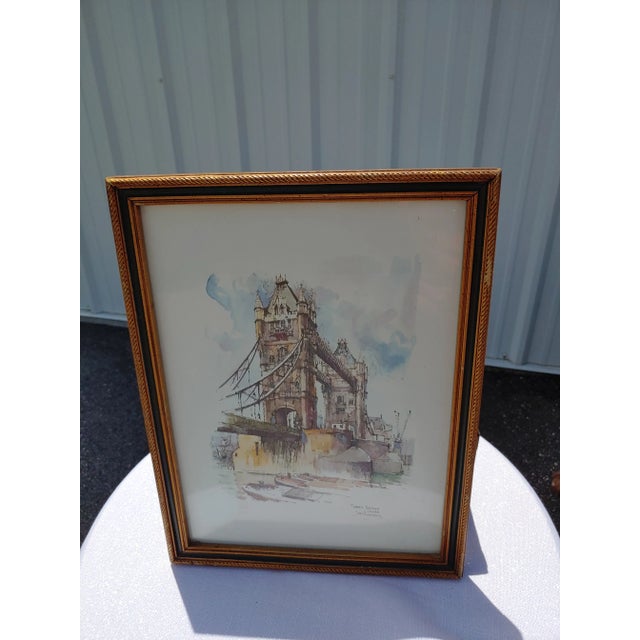 Vintage Tower Bridge London Print For Sale - Image 9 of 9